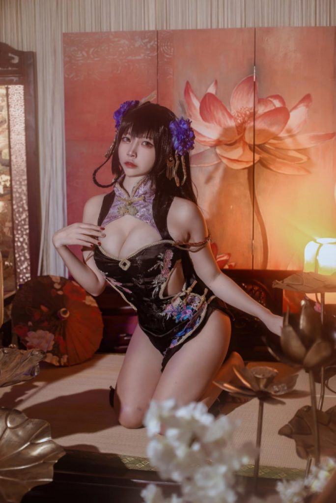 二佐Nisa – NO.203 碧蓝航线-比叡鲟旗袍[24P-388MB]-玩偶屋